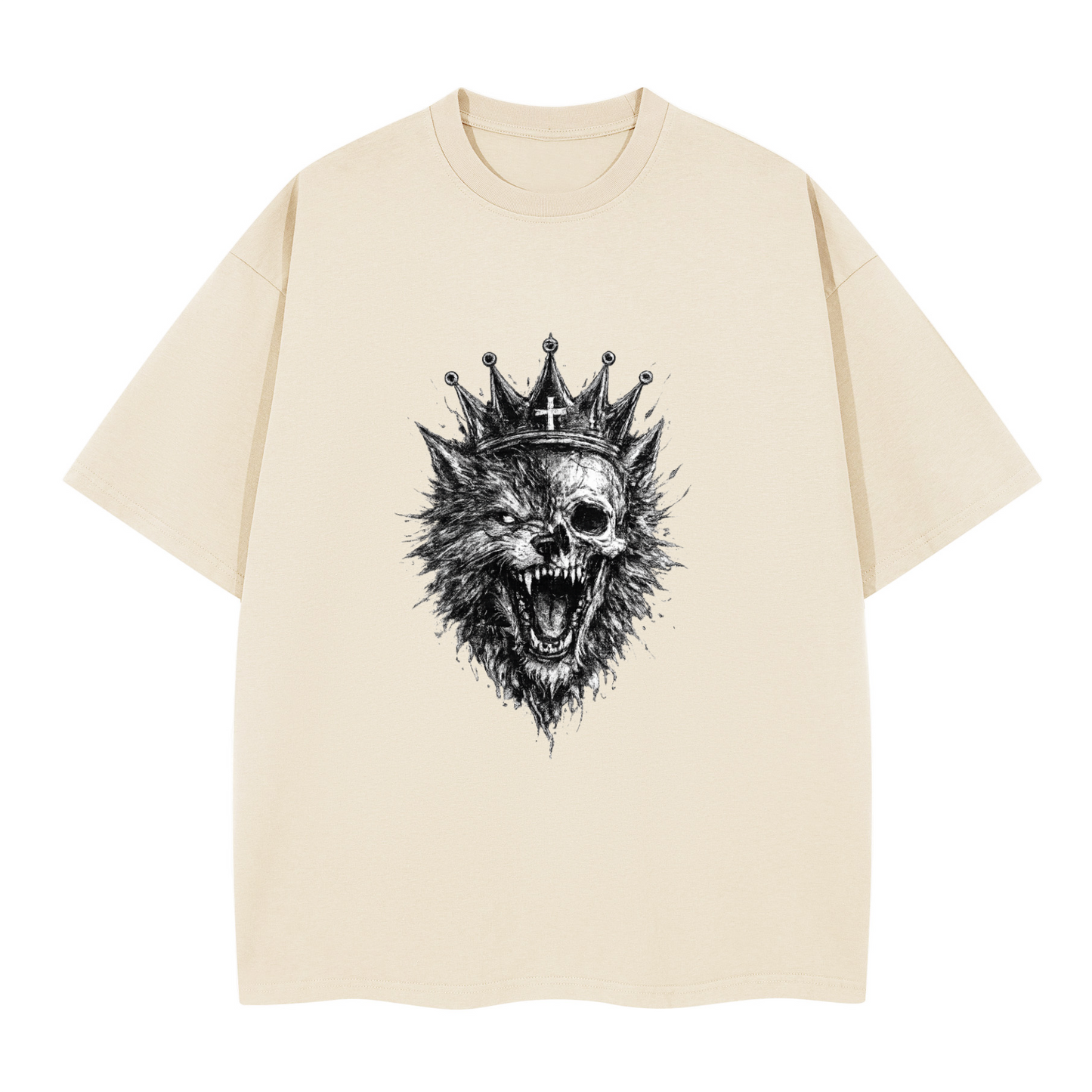 Wolf and Skull Boxy Tee