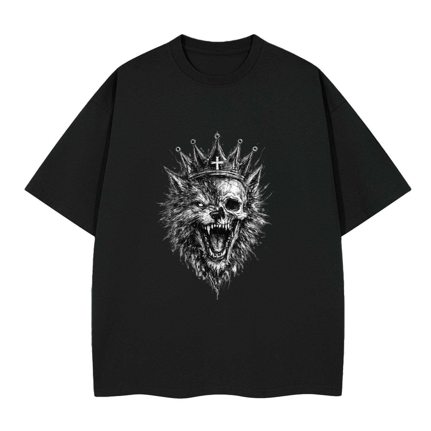 Wolf and Skull Boxy Tee