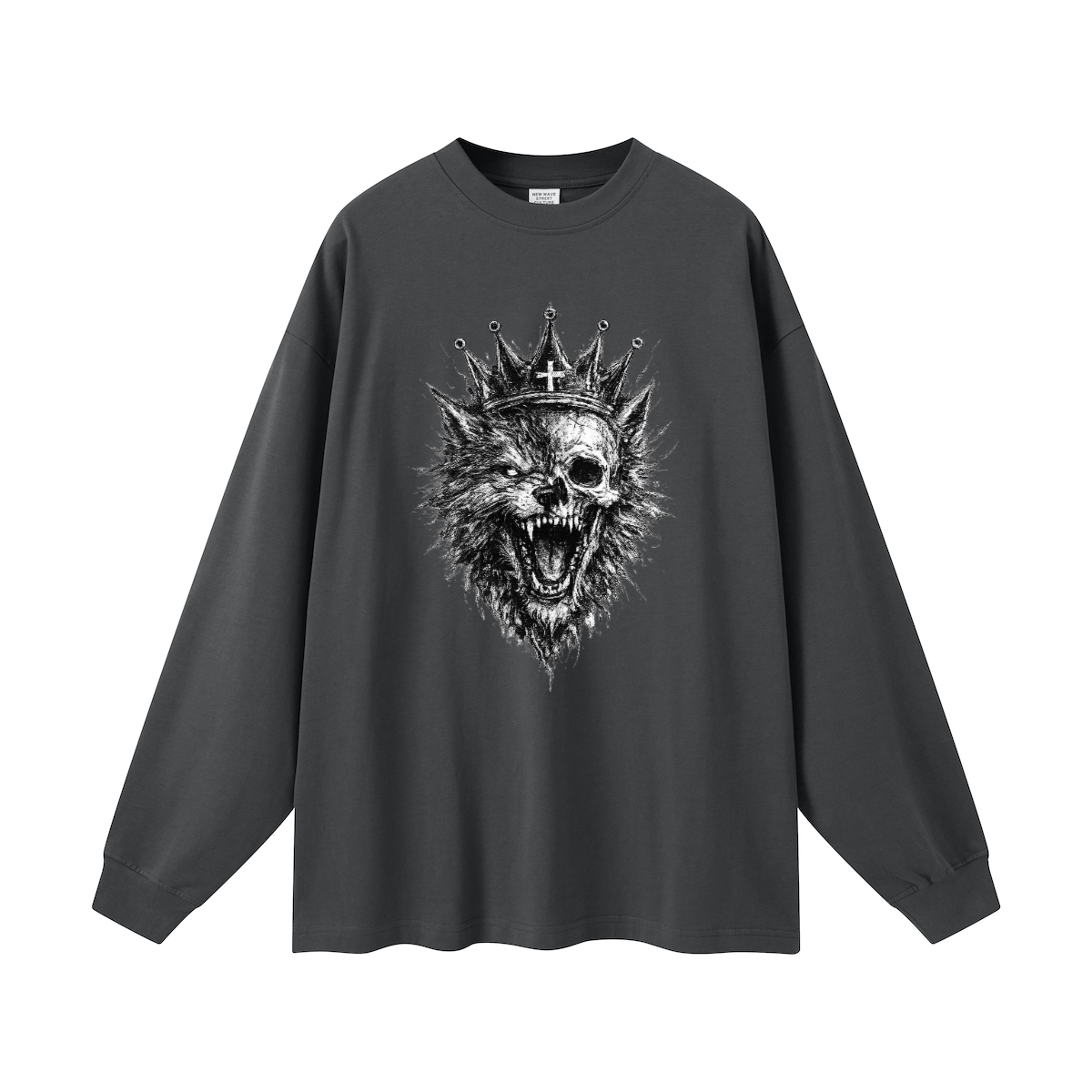 Wolf and Skull Long Sleeve Tee